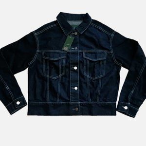 Wild Fable Women's Denim Jean Jacket Size Small Blue Dark Wash